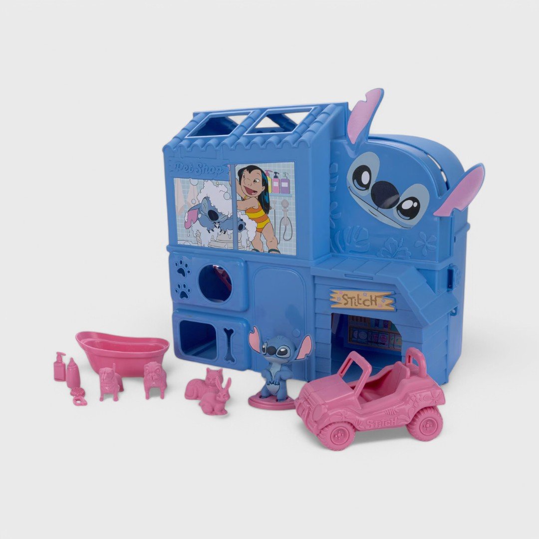 Sandália Infantil Stitch Pet Shop Grendene Kids Azul/Rosa Glitter 3