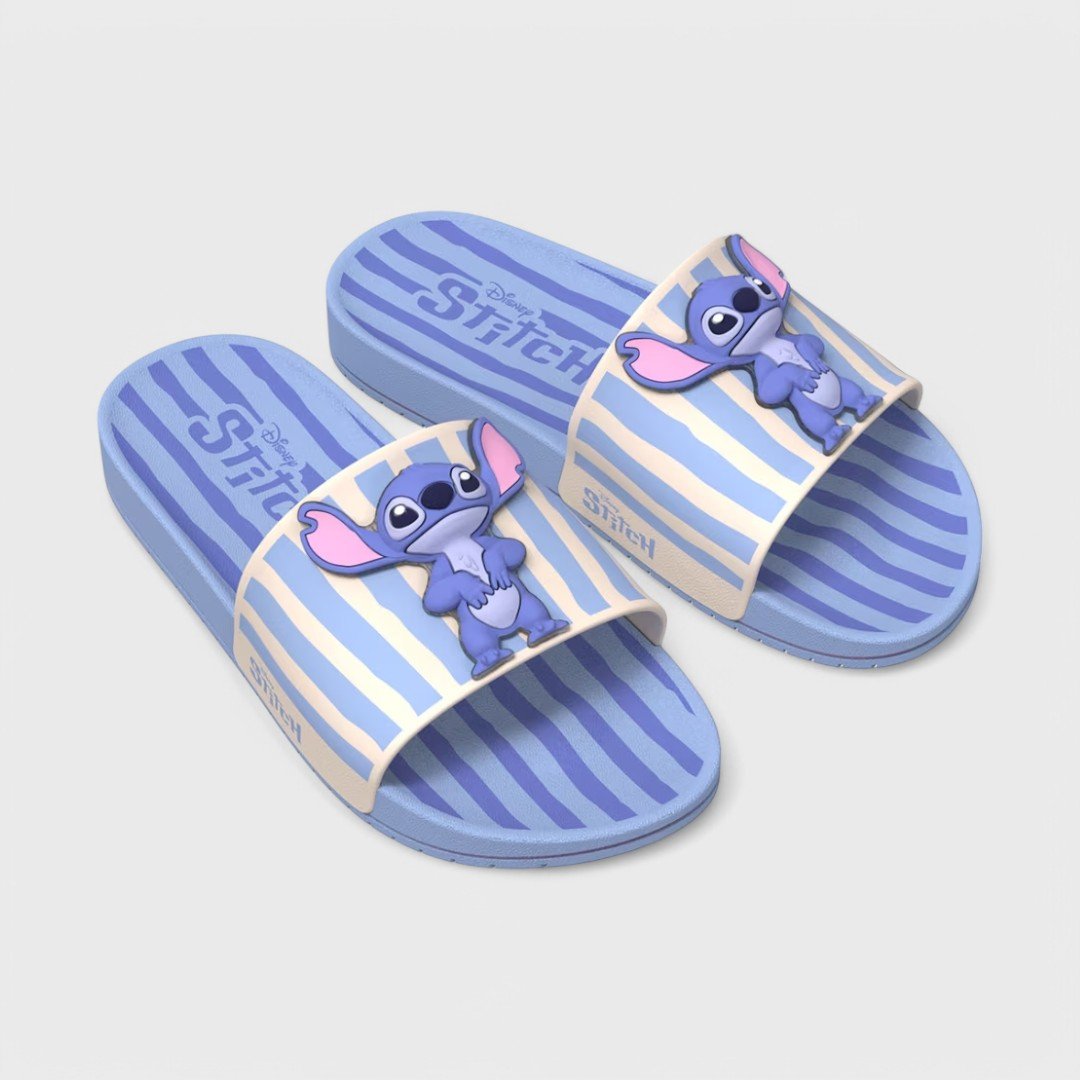 Chinelo Slide Grendene Kids Disney Azul/Bege 2