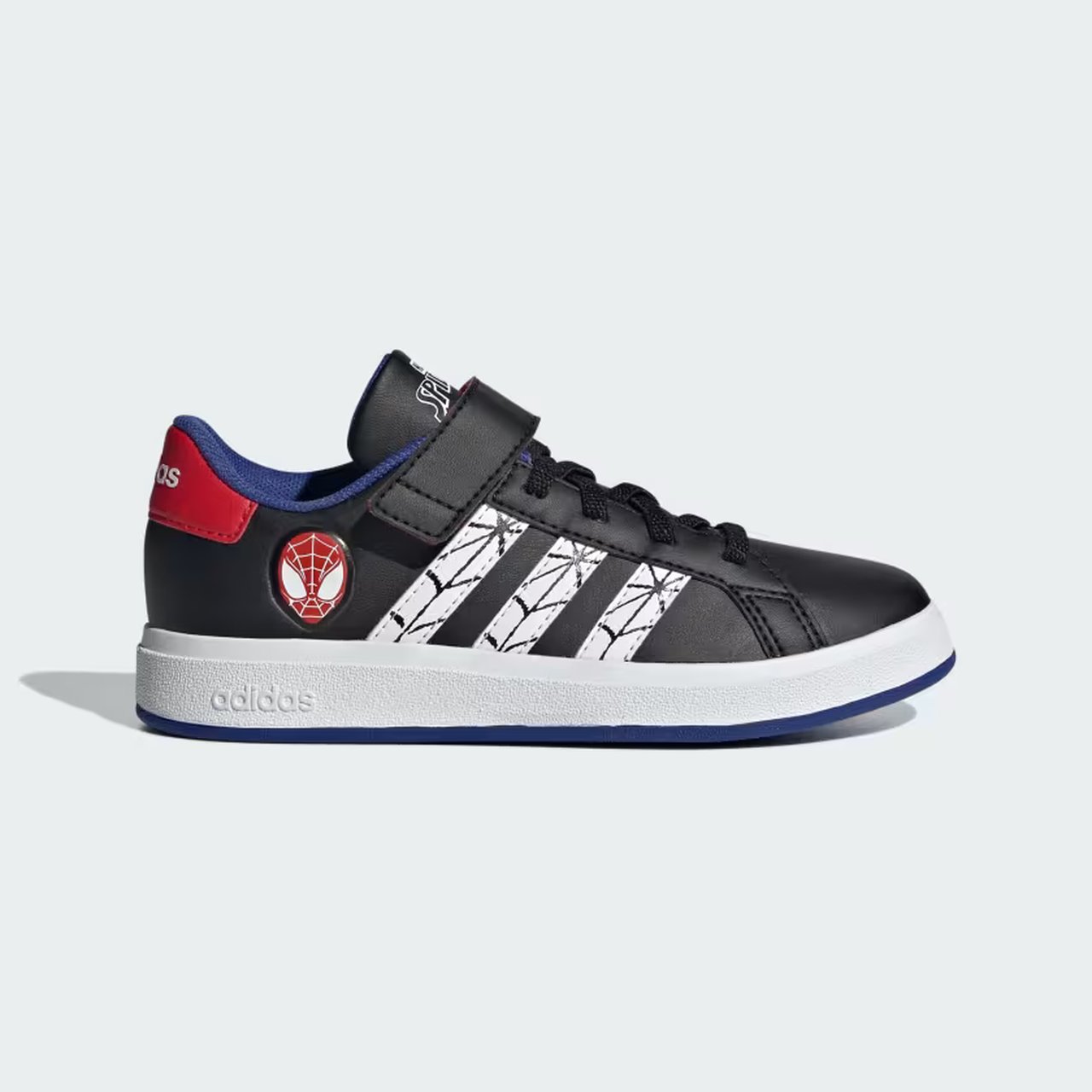 Tênis Adidas Homem-Aranha Marvel Grand Court Infantil Preto