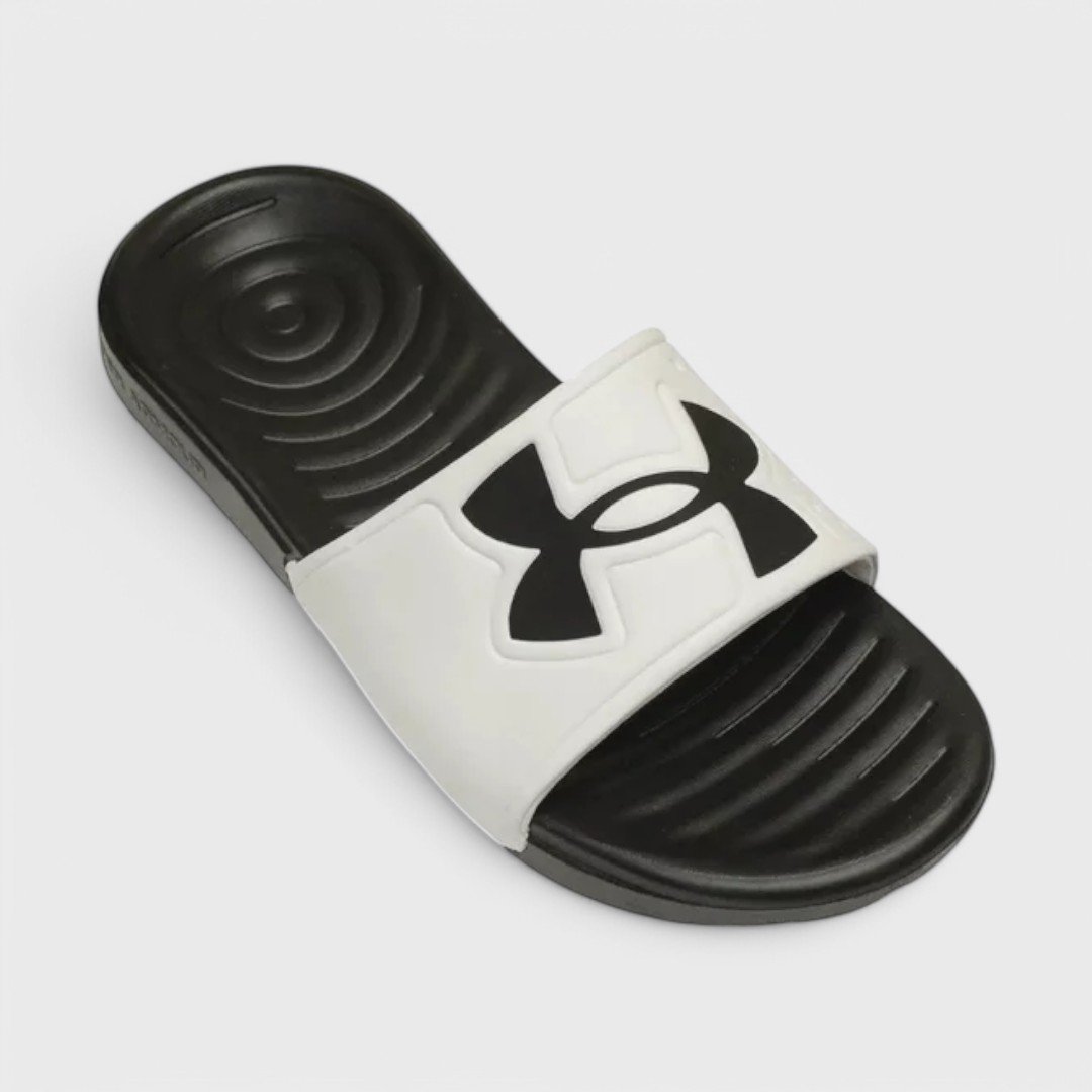 Chinelo Slide Under Armour Ansa Light Masculino Branco/Preto 3