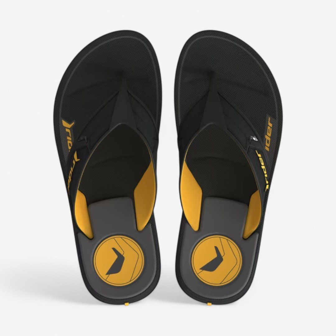 Chinelo Rider Start III Masculino Preto/Amarelo 2
