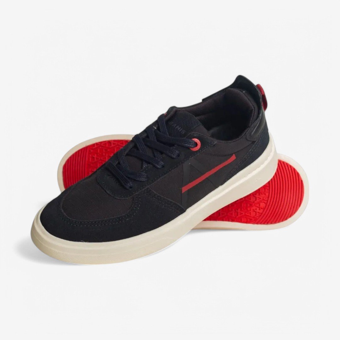 Tênis Casual Aramis Journey Icon Square Masculino Preto/Vermelho 6