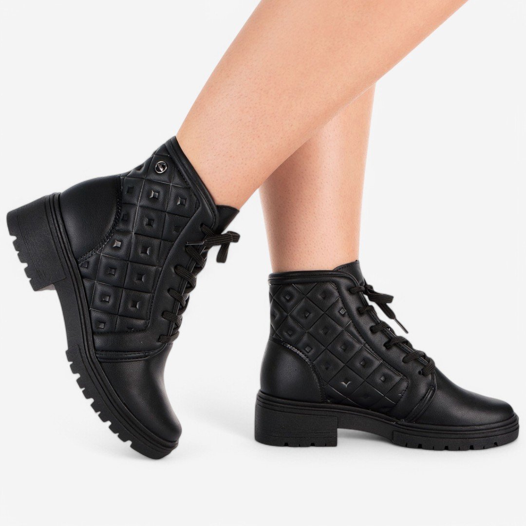 Bota Coturno Dakota Feminina Preto 7