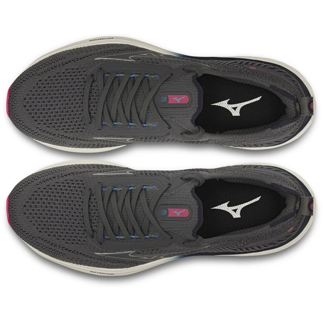 Tênis de Corrida Feminino Mizuno Cool Ride 3 Chumbo/Pink 5