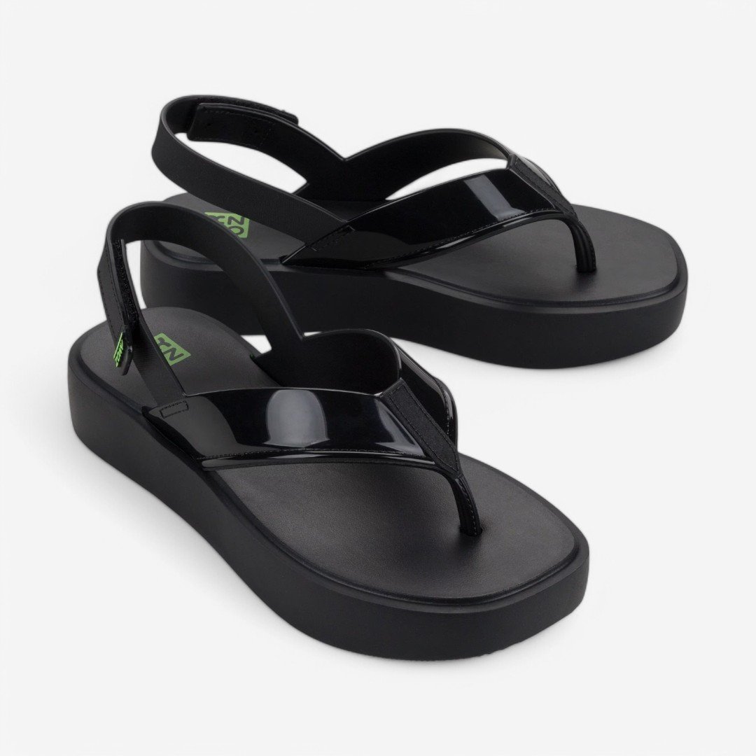 Sandália Plataforma Zaxy Blink Preto 1