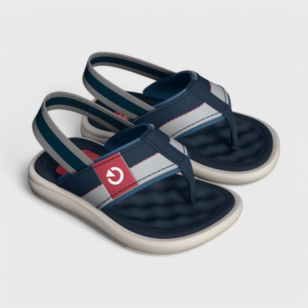 Cor Bege/Azul/Vermelho