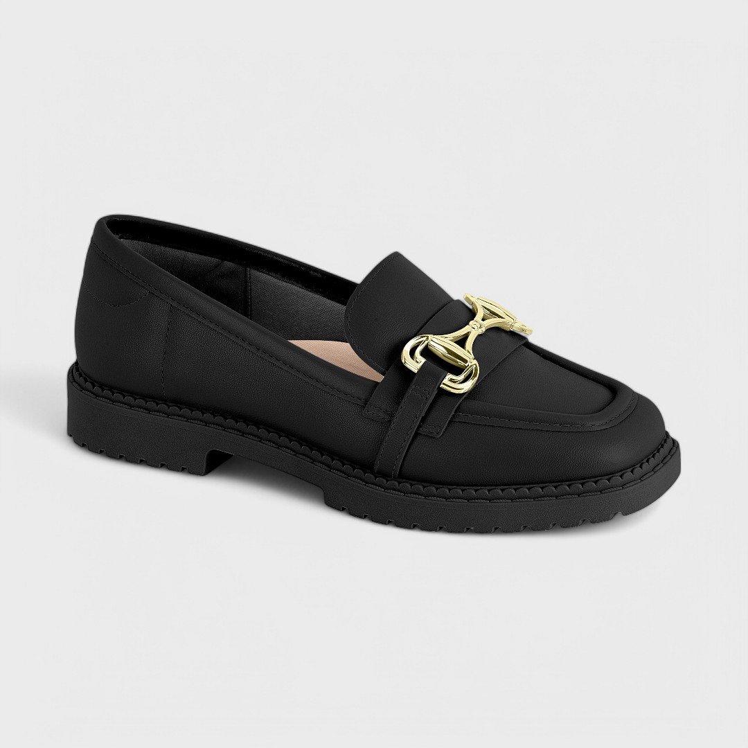 Sapato Loafer Moleca Feminino Preto 2