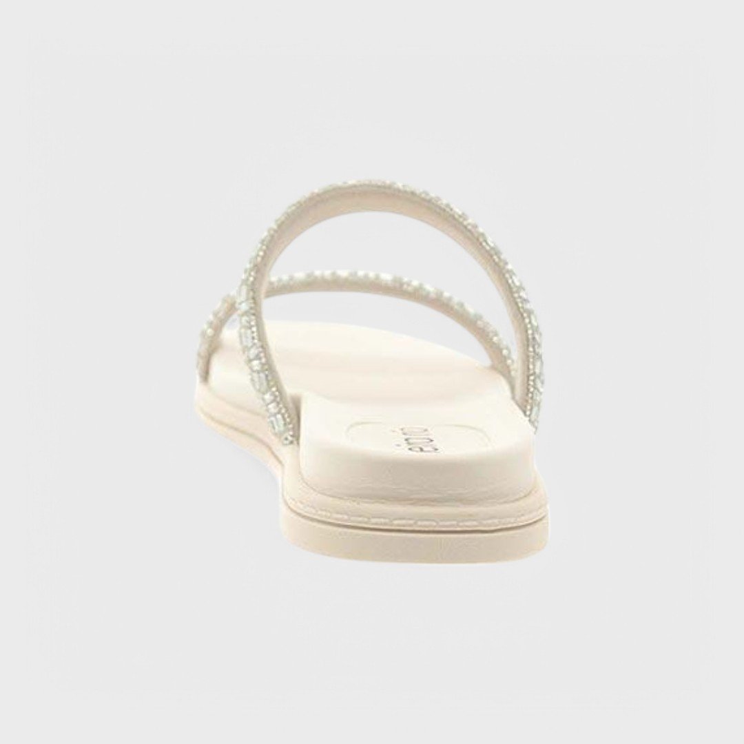 Papete Beira Rio Feminina Gelo/Cristal/Champagne 5