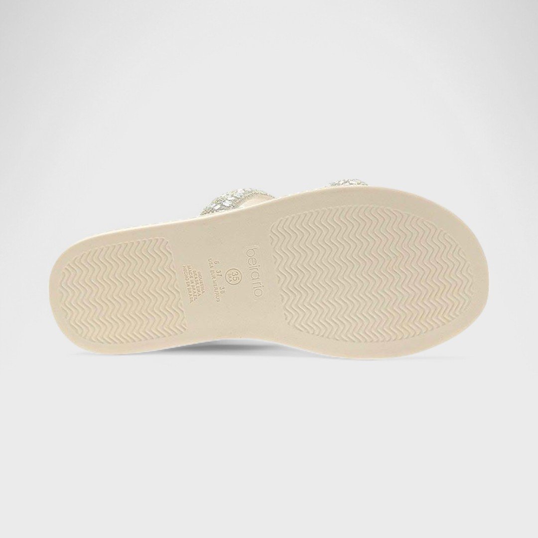 Papete Beira Rio Feminina Gelo/Cristal/Champagne 7