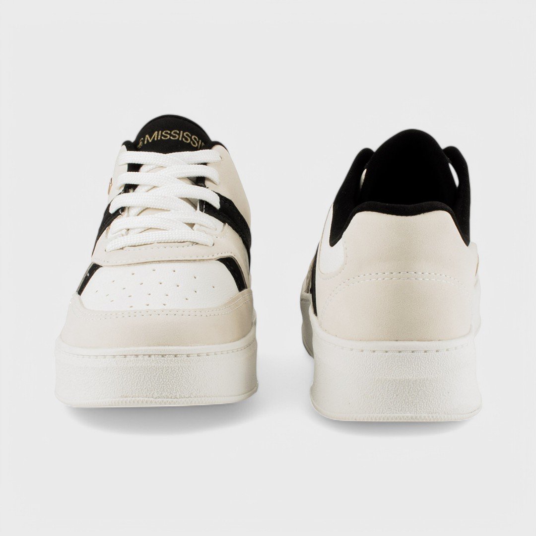 Tênis Mississipi Casual Feminino Branco/Gelo/Preto 5