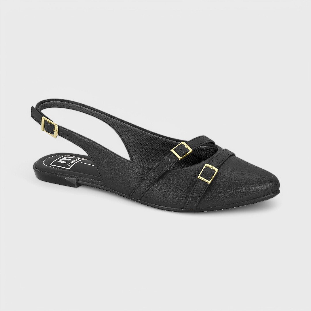 Sapatilha Slingback Moleca Feminina Preto 1