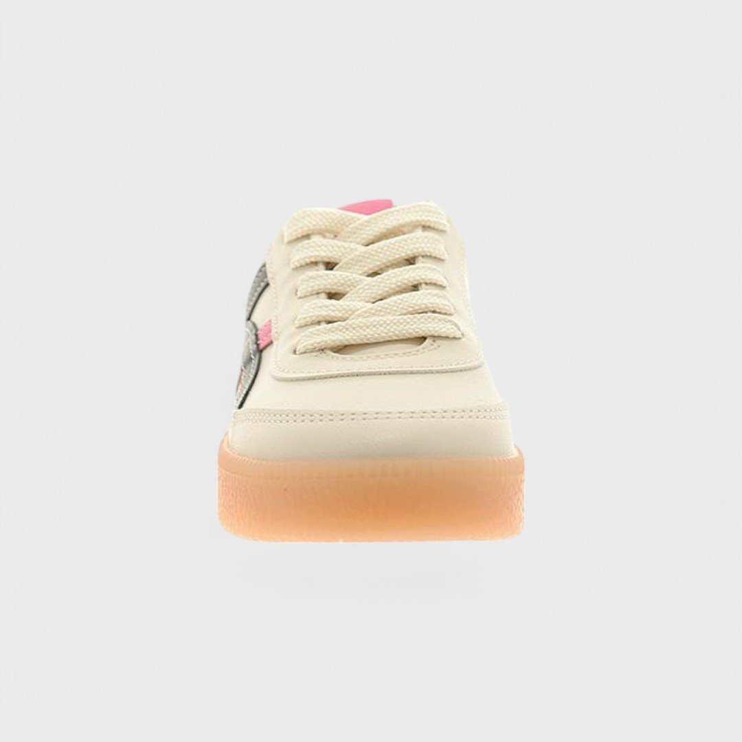 Tênis Molekinha Feminino Infantil Branco Off/Preto/Rosa 3