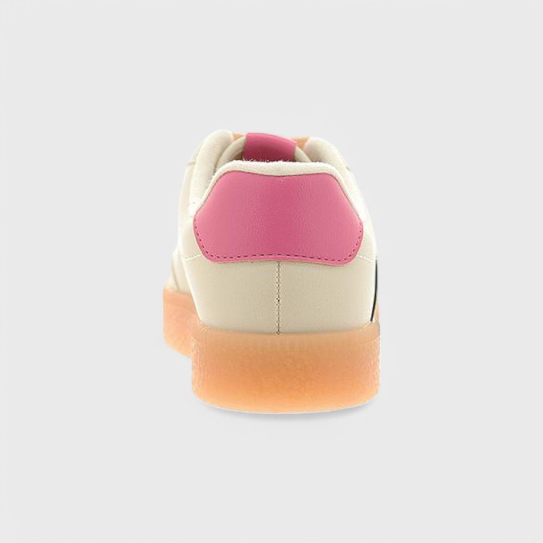 Tênis Molekinha Feminino Infantil Branco Off/Preto/Rosa 4