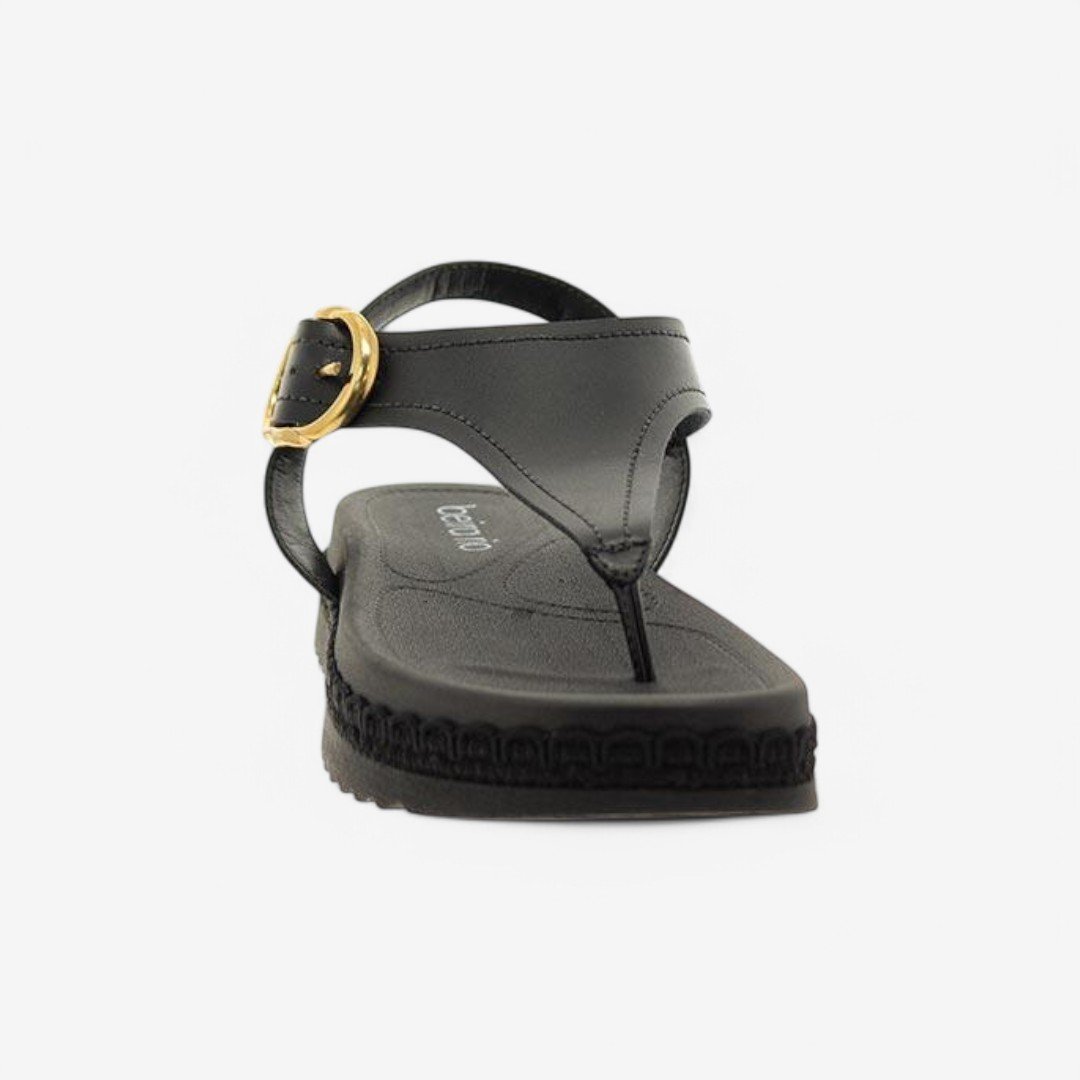 Sandália Beira Rio Flatform Feminina Preto 4