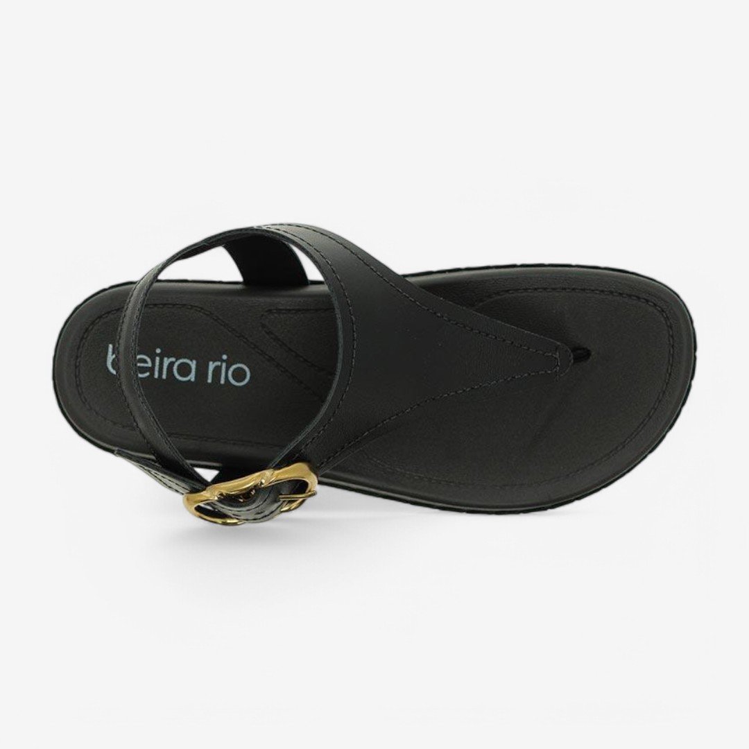 Sandália Beira Rio Flatform Feminina Preto 6