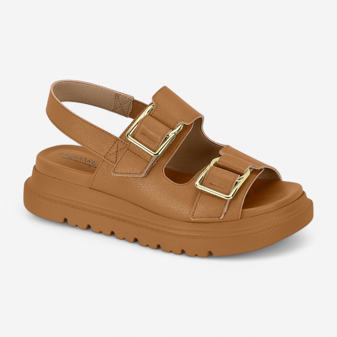 Sandália Modare Plataforma Feminina 7200.102 Camel 2
