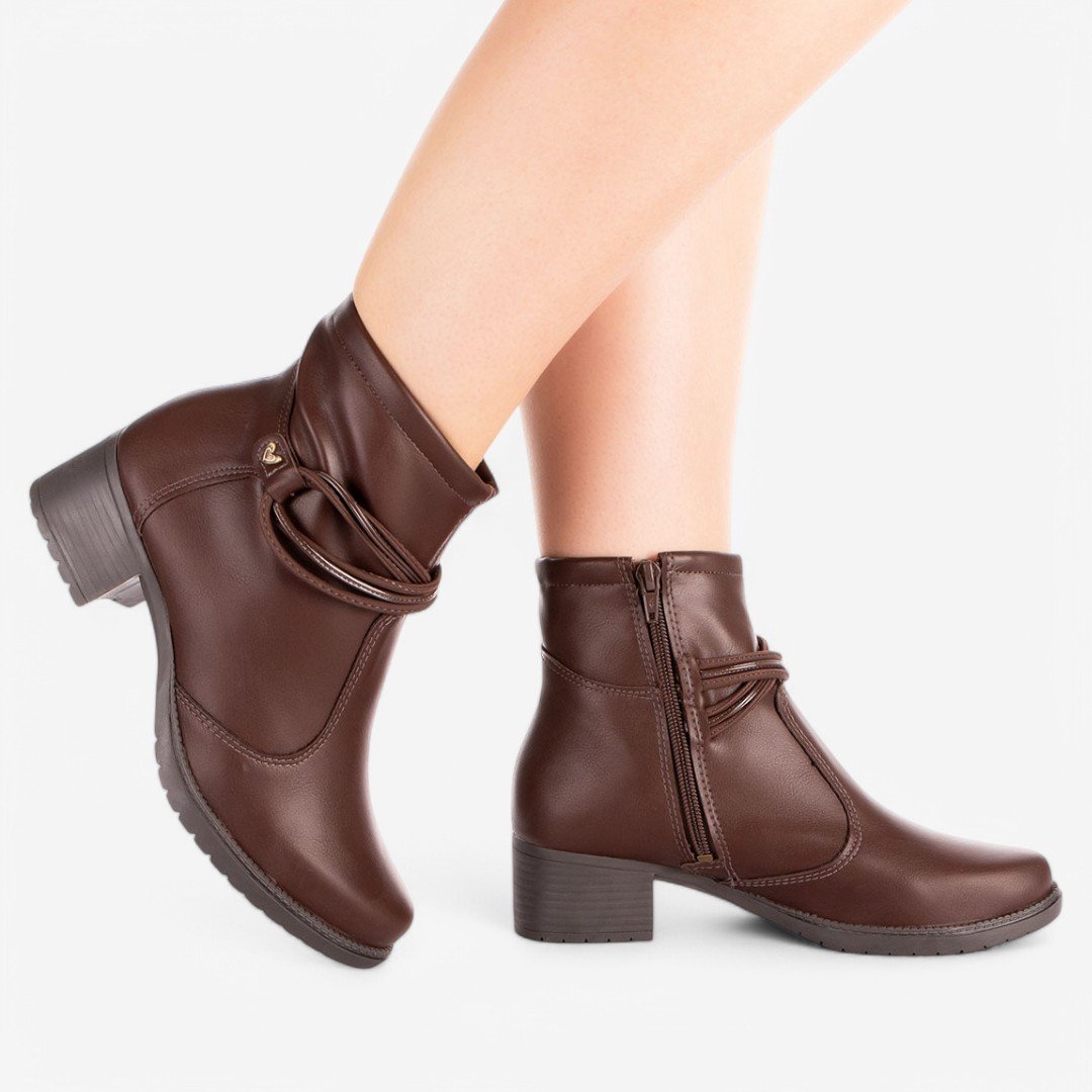 Bota Mississipi Cano Curto Feminino Marrom