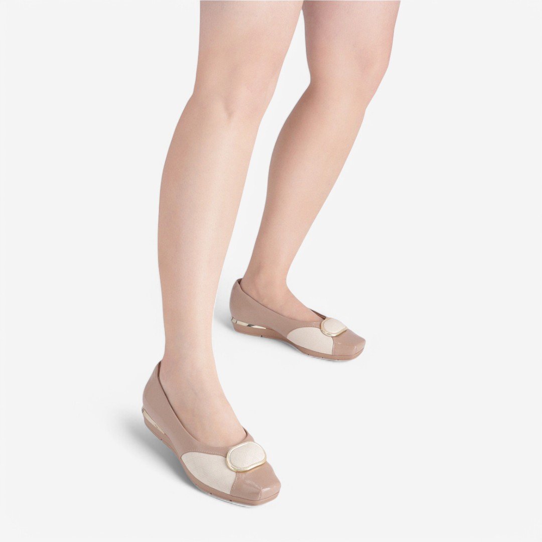 Sapatilha Piccadilly MaxTherapy Feminina Bege/Off White 4