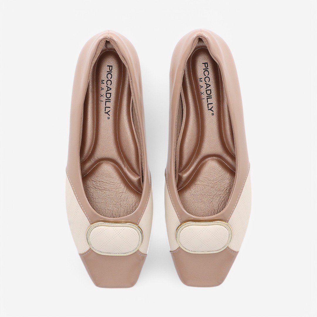 Sapatilha Piccadilly MaxTherapy Feminina Bege/Off White 5