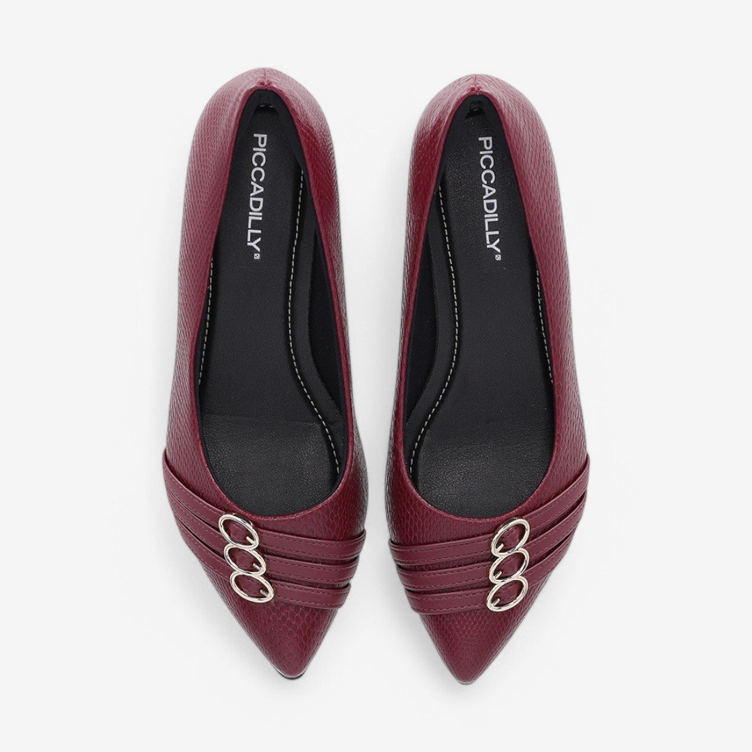 Sapato Scarpin Piccadilly Salto Feminino Vinho 5