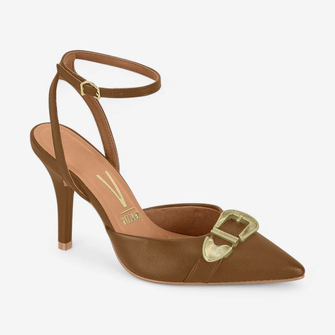 Scarpin Vizzano Salto Alto Feminino Capuccino 2