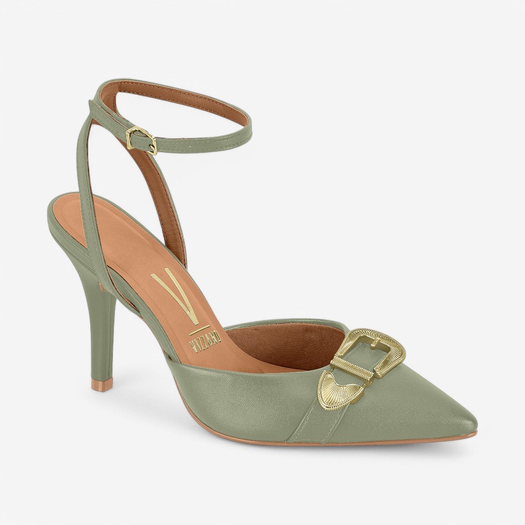 Scarpin Vizzano Salto Alto Feminino Verde 2