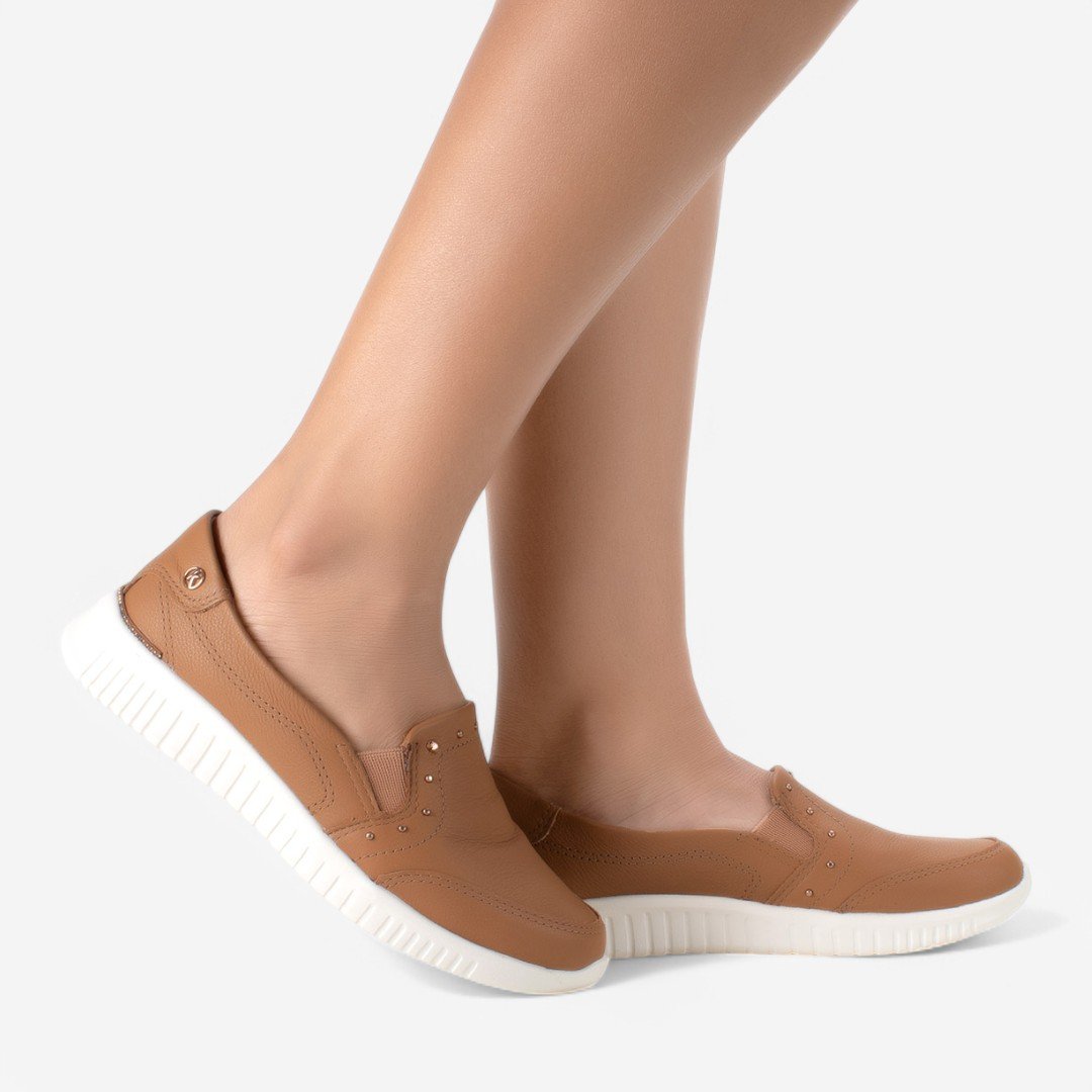 Tênis Kolosh Slip On Casual Feminino Caramelo 2