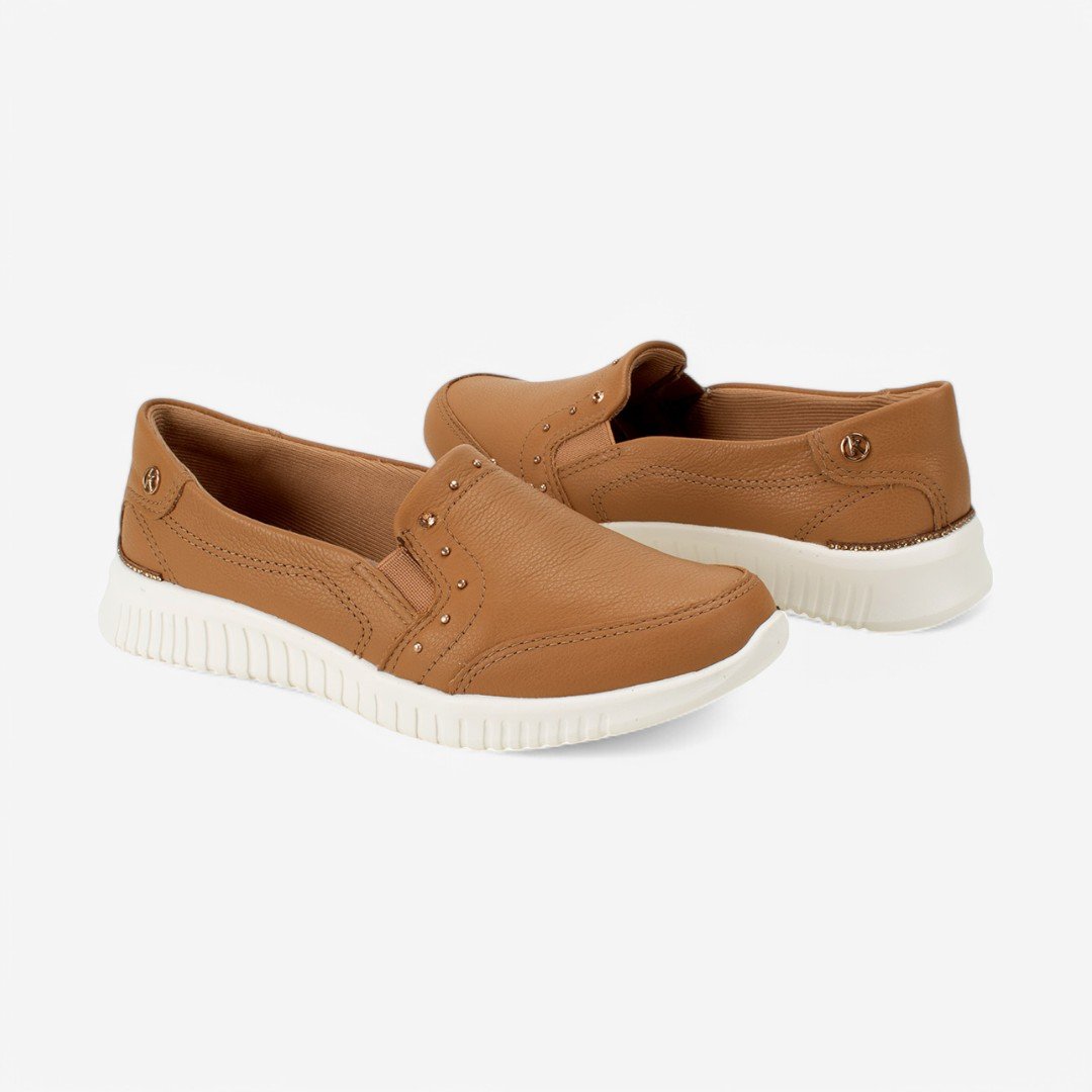 Tênis Kolosh Slip On Casual Feminino Caramelo 3