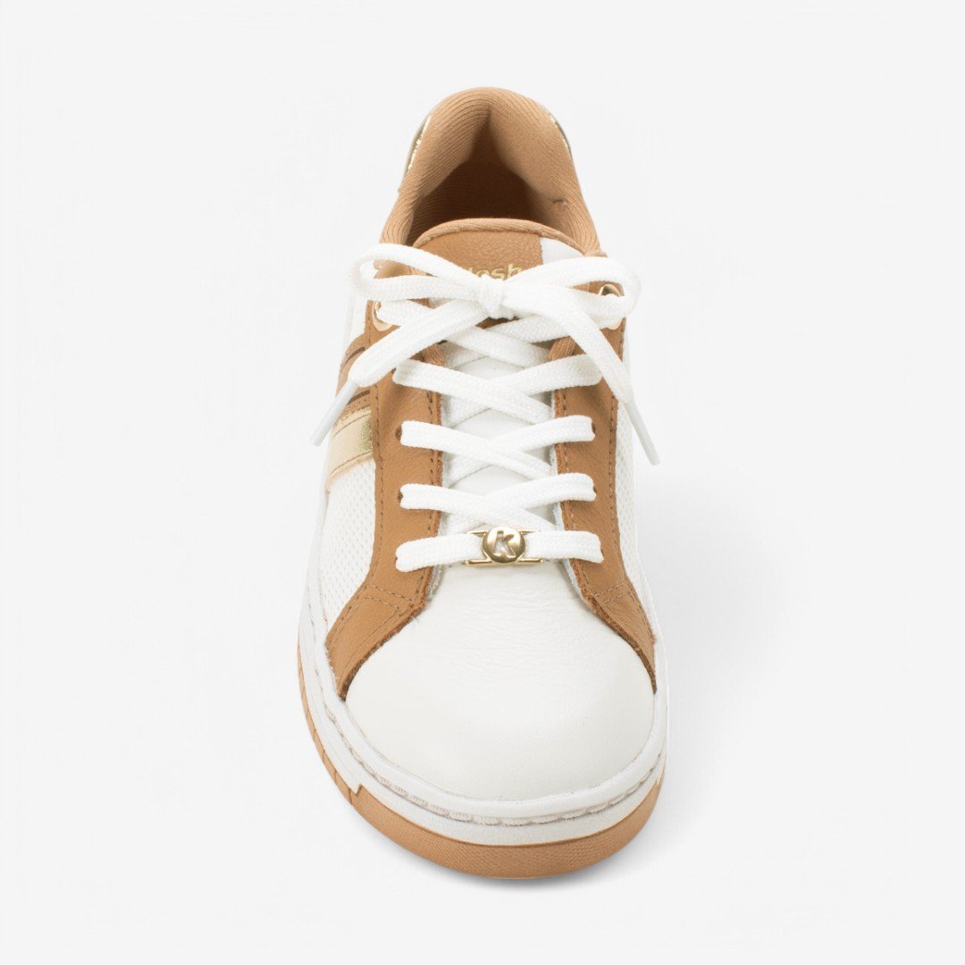 Tênis Kolosh Casual Feminino Branco/Caramelo/Champagne 4