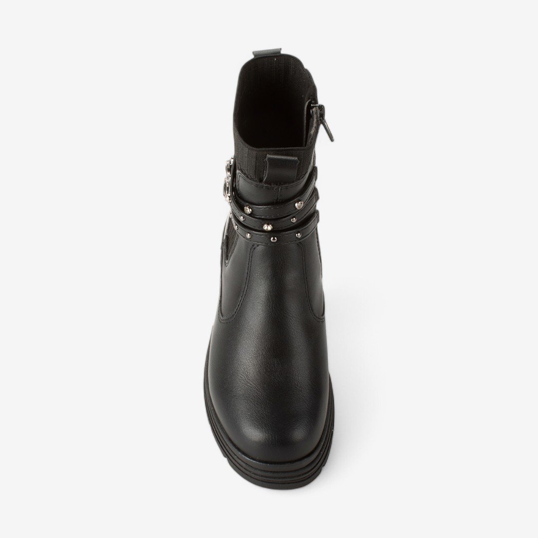 Bota Pink Cats Cano Curto Feminina Infantil Preto 3