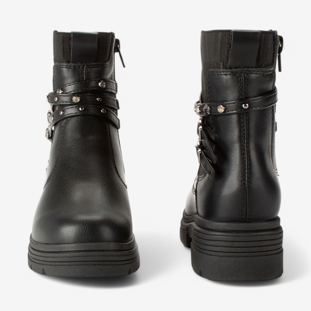 Bota Pink Cats Cano Curto Feminina Infantil Preto 4