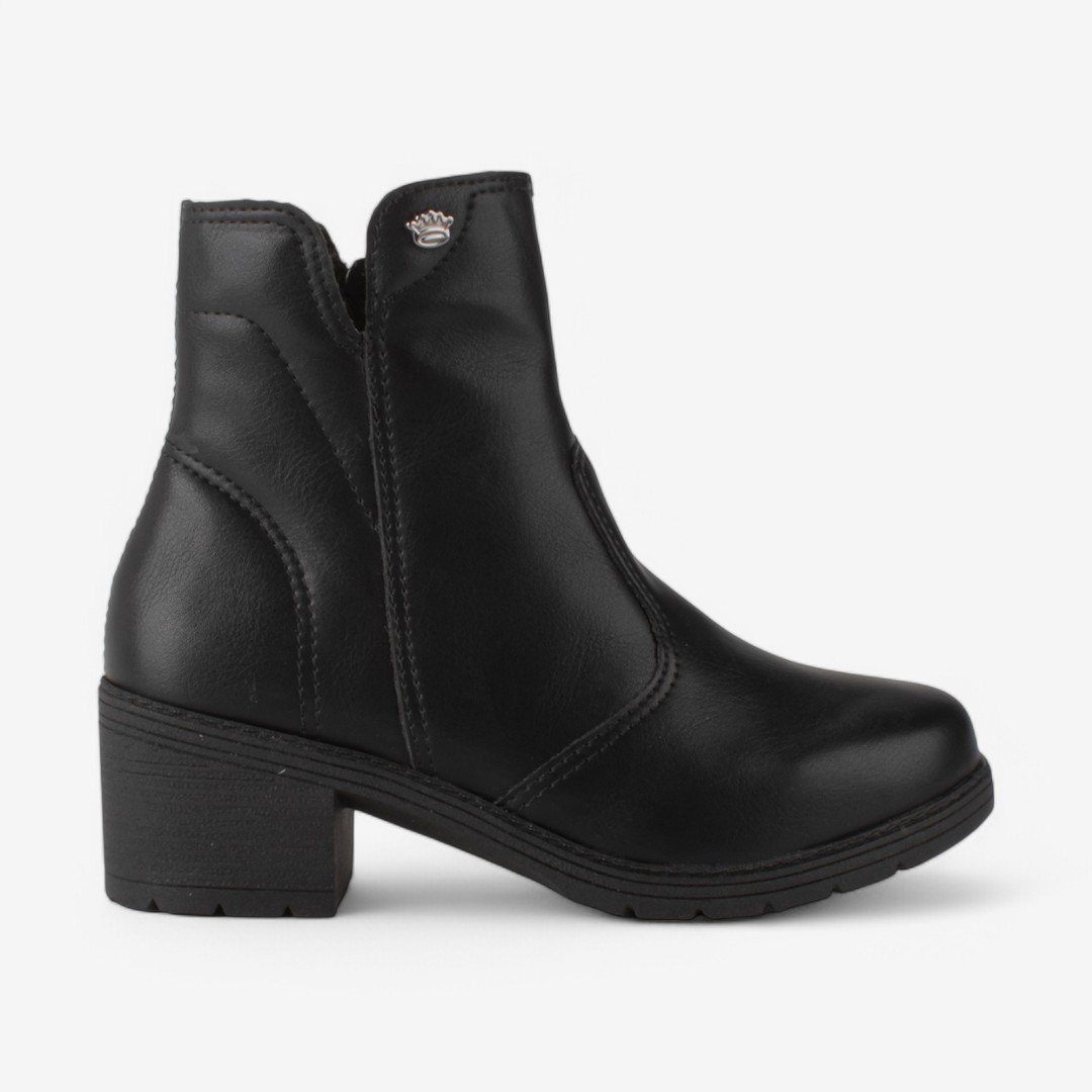 Bota Pink Cats Cano Curto Feminina Infantil Preto 1