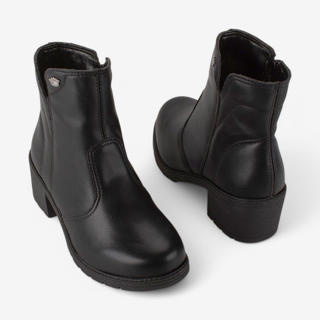 Bota Pink Cats Cano Curto Feminina Infantil Preto 2