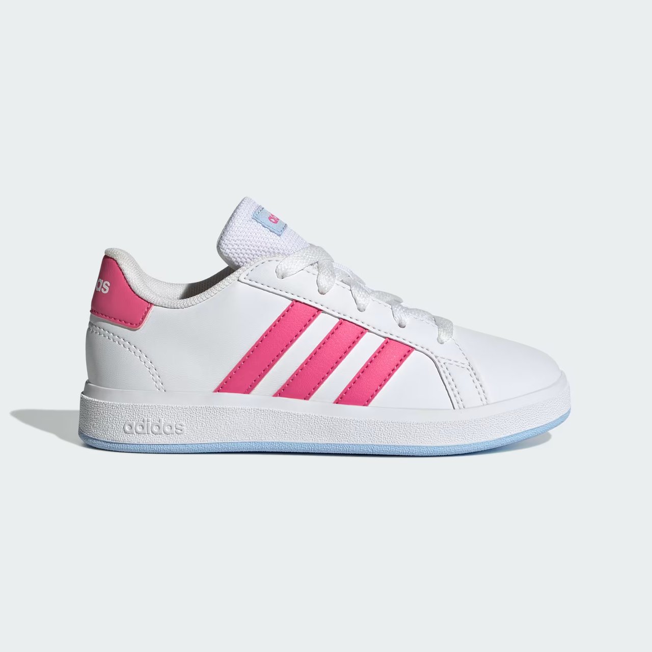 Tênis Adidas Grand Court Infantil Branco/Pink 1