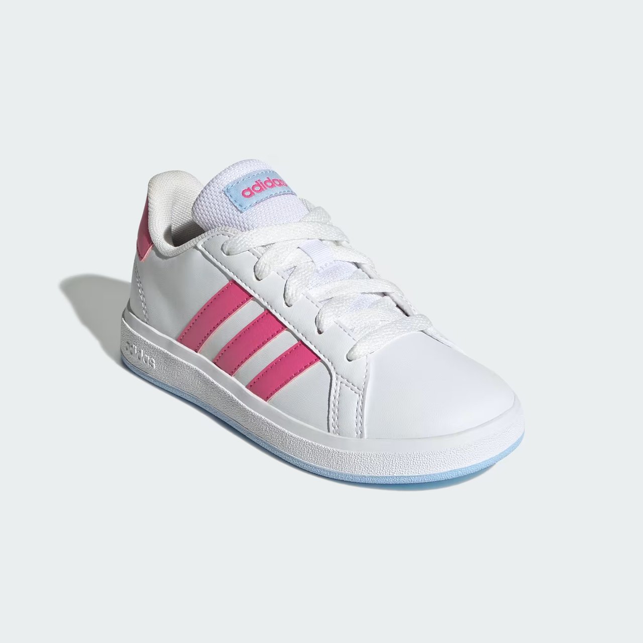 Tênis Adidas Grand Court Infantil Branco/Pink 2