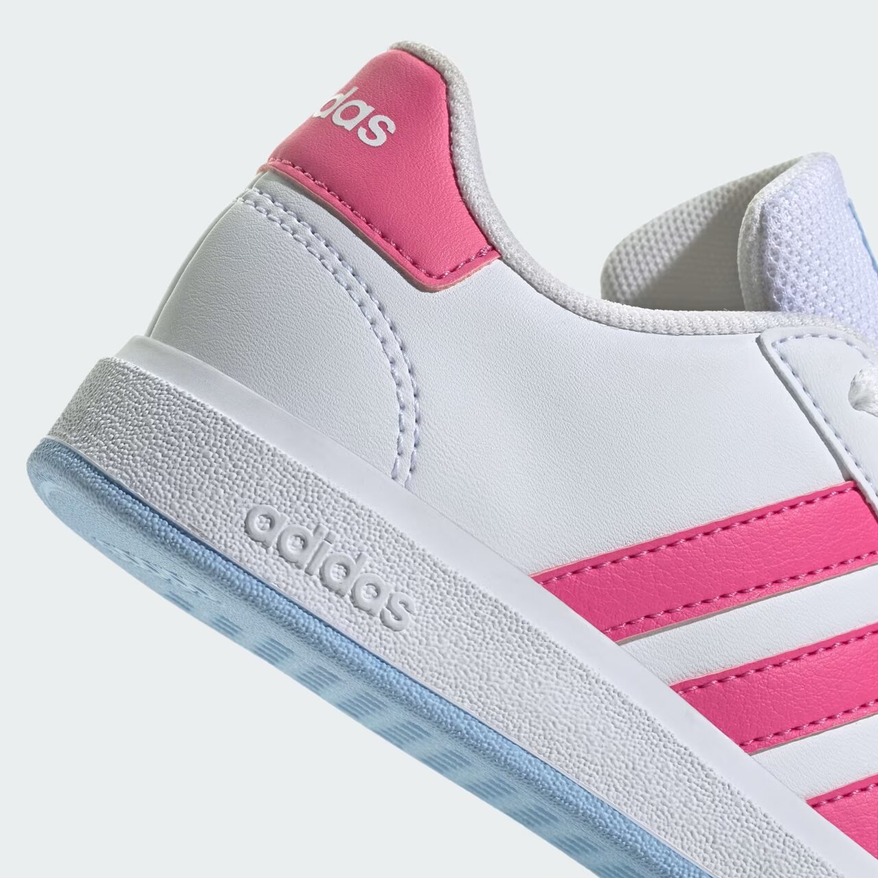 Tênis Adidas Grand Court Infantil Branco/Pink 8
