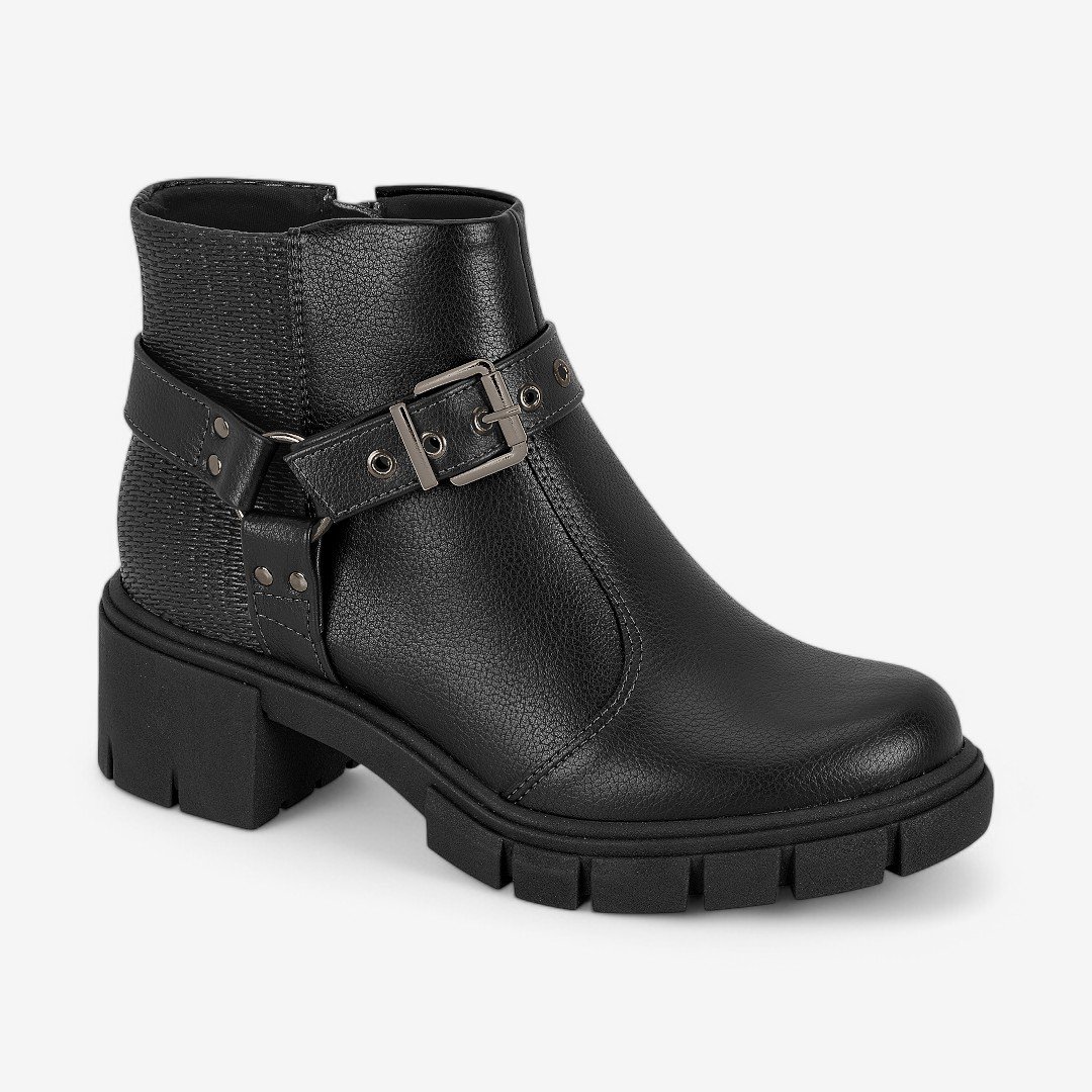 Bota Moleca Cano Curto Feminina Preto 2