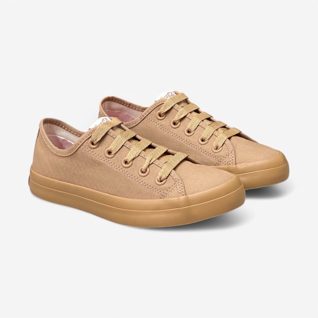 Tênis Coca Cola Casual Feminino CC2546 Ocre