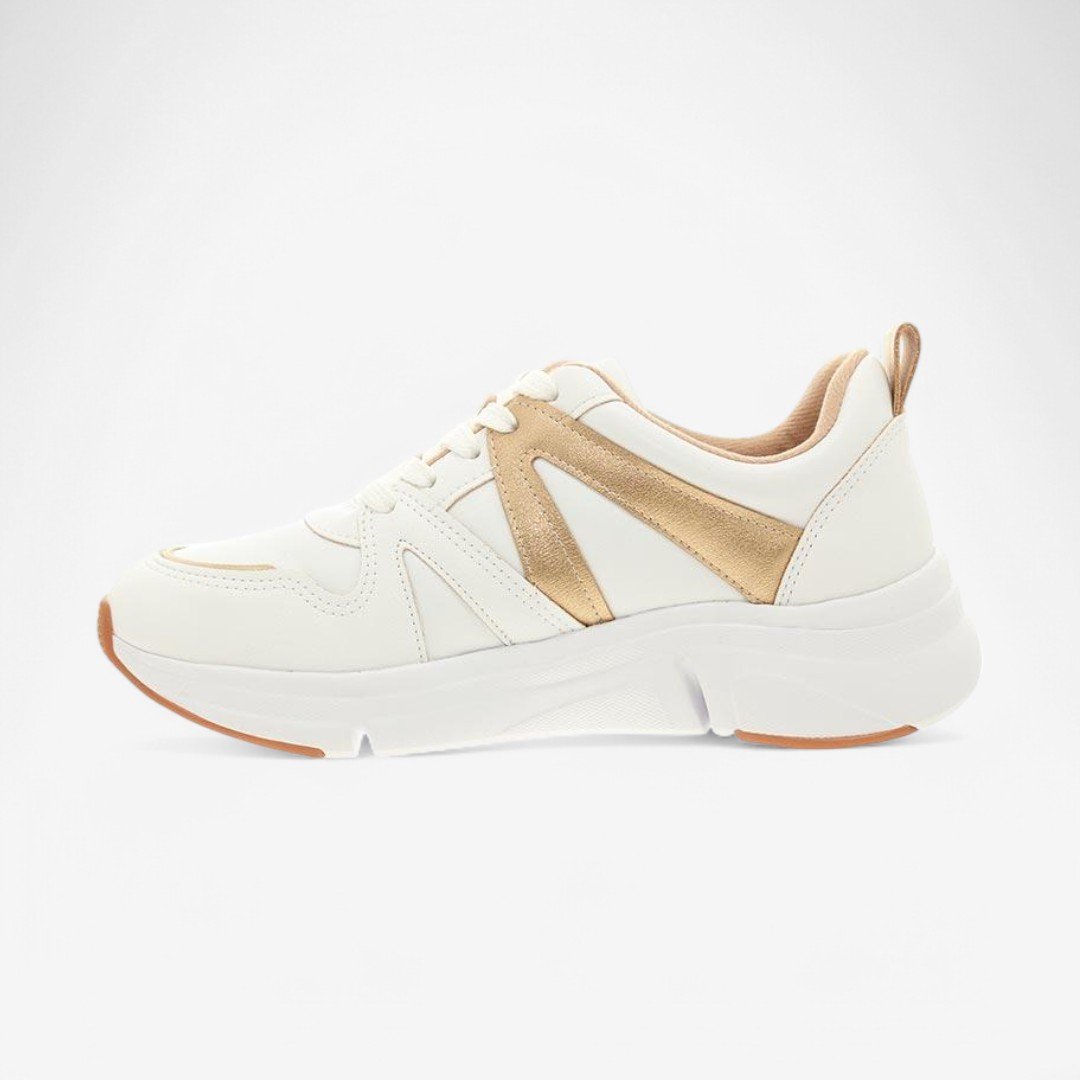 Tênis Modare Casual Feminino Branco/Dourado 4