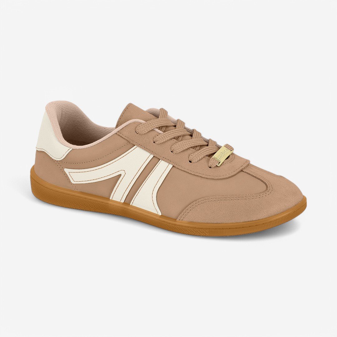 Tênis Moleca Casual Feminino 5605.472 Nude/Branco Off 2