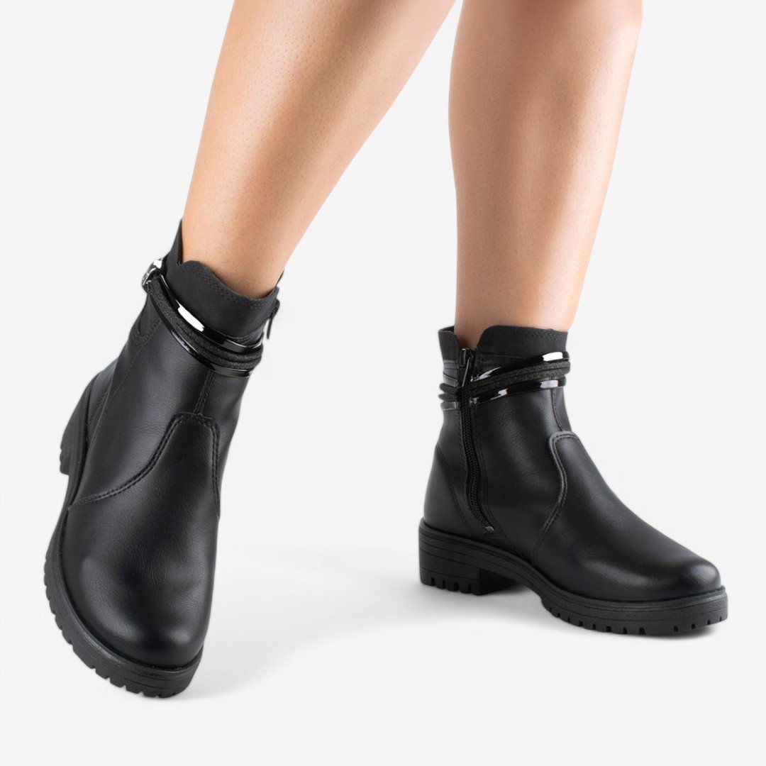Bota Mississipi Cano Curto Feminina Preto 3