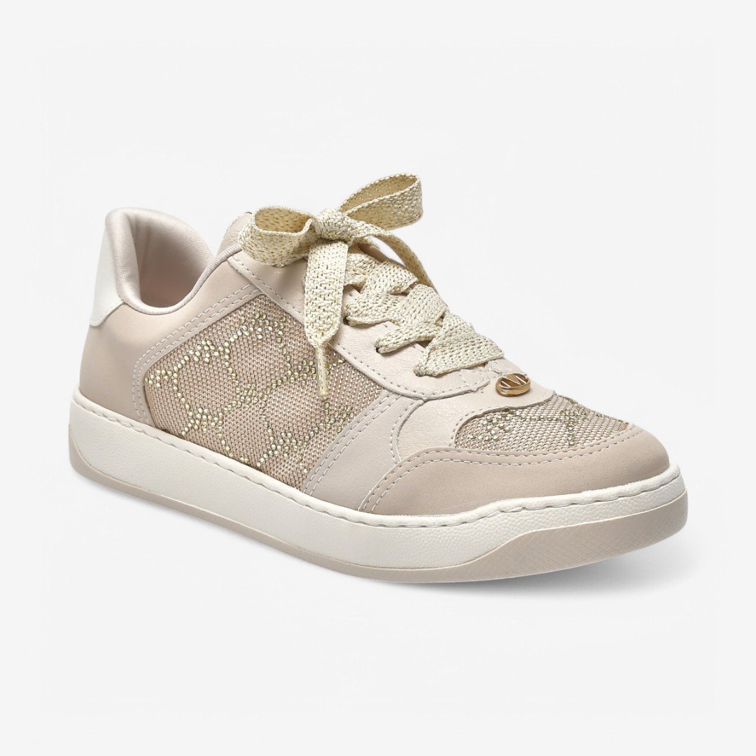 Tênis Via Marte Casual Feminino 220-001-08 Bege/Gold/Milk 4