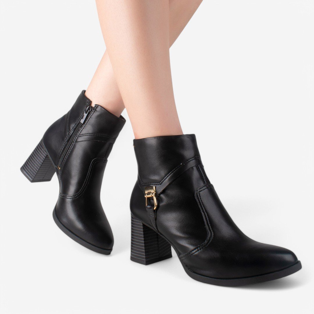 Bota Dakota Cano Curto Feminina Preto 2