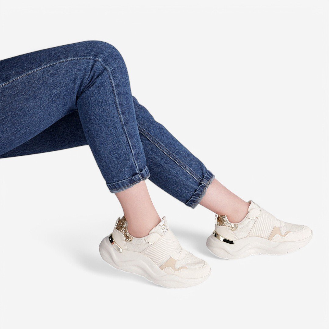 Tênis Piccadilly Slip On Casual Feminino 939017 Off White 4