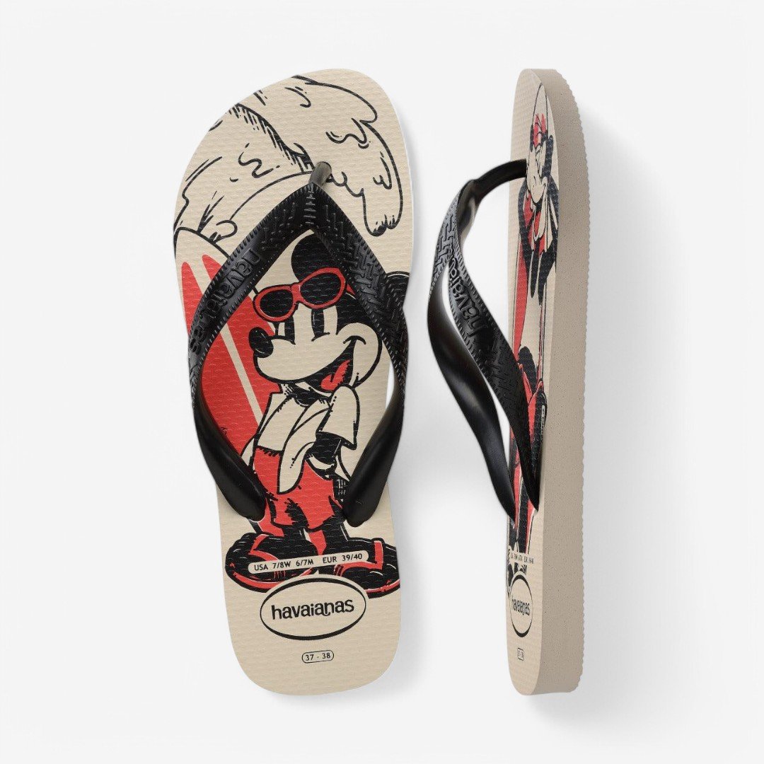 Chinelo Havaianas Top Disney Bege Palha 5