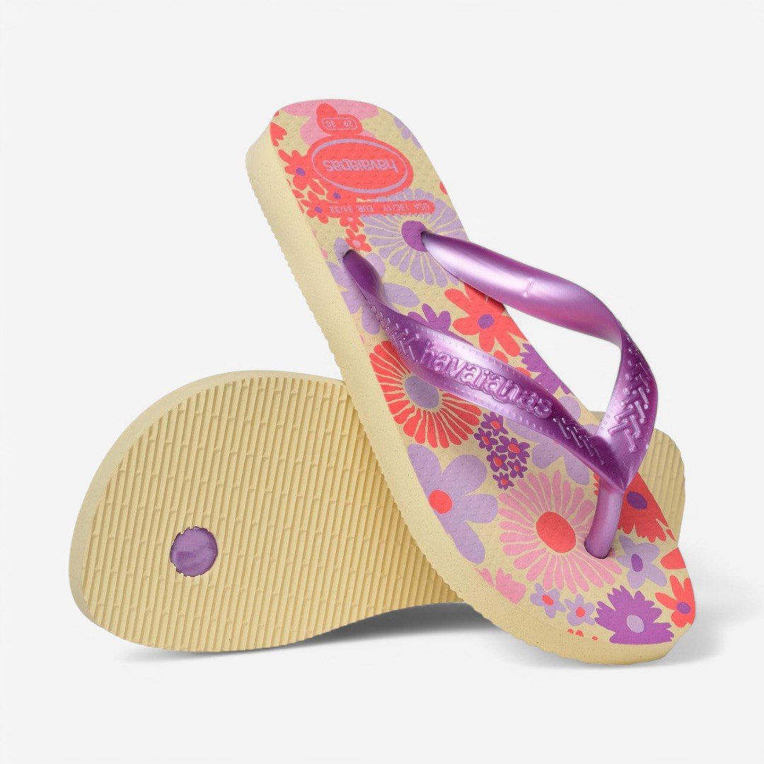 Chinelo Havaianas Infantil Flores Buttercream 4