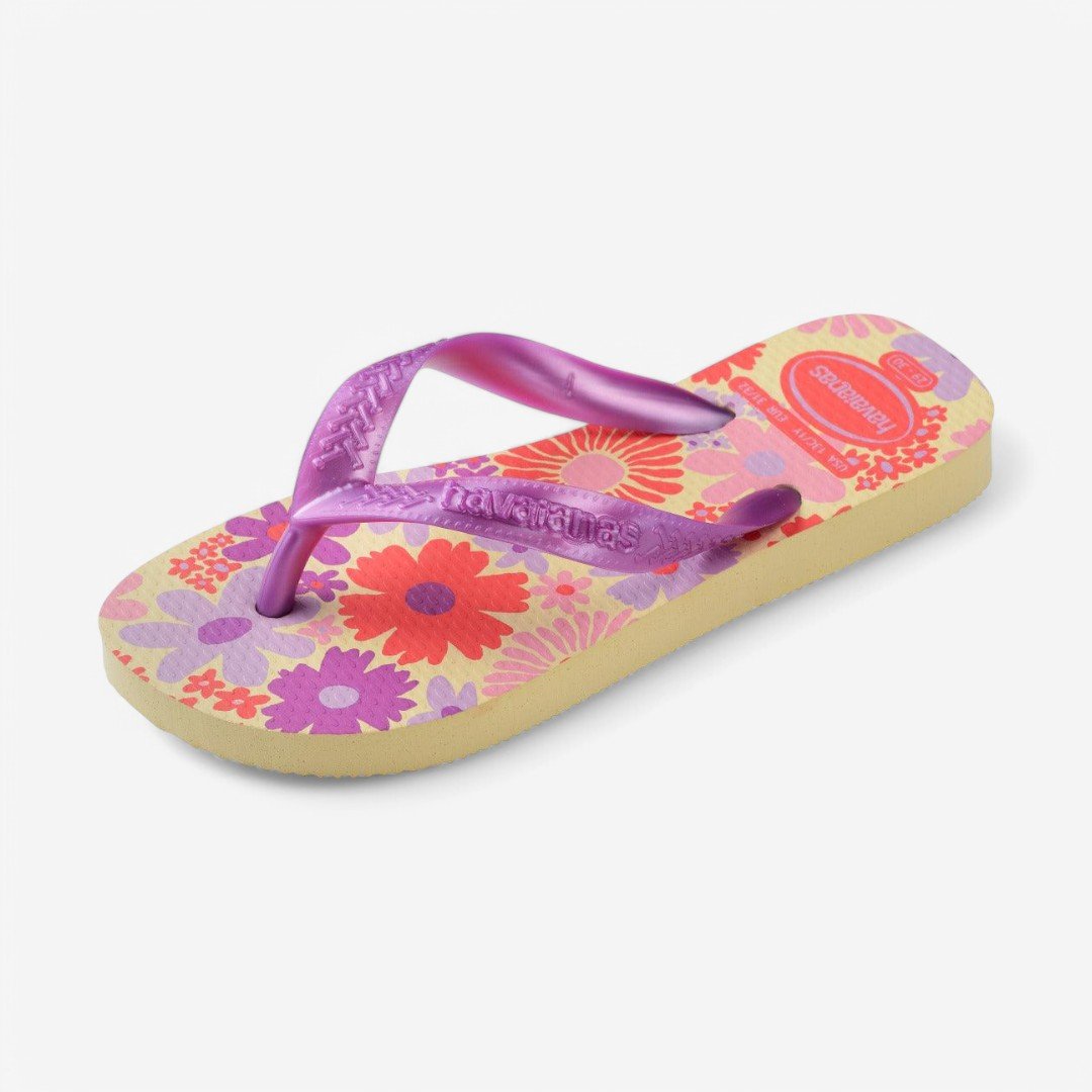 Chinelo Havaianas Infantil Flores Buttercream 6