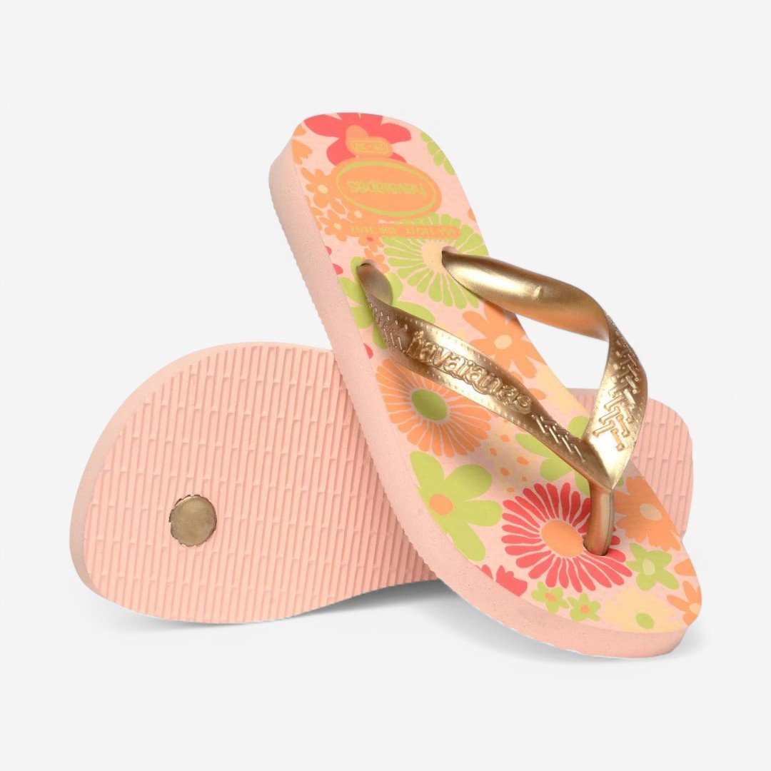 Chinelo Havaianas Infantil Flores Rosa Ballet 4