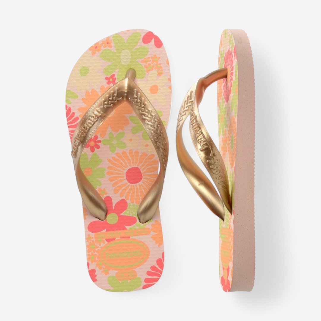 Chinelo Havaianas Infantil Flores Rosa Ballet 5