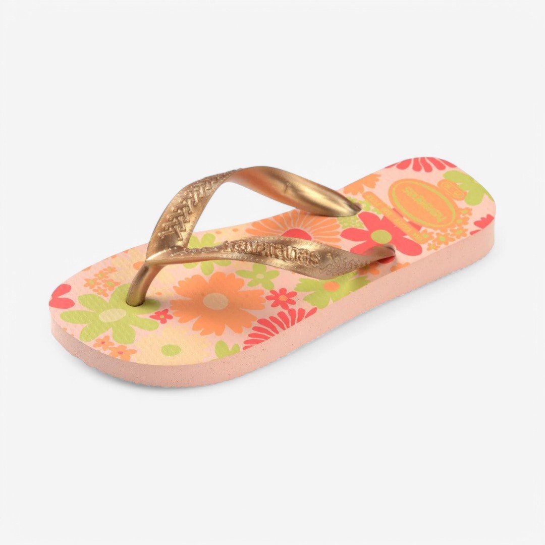 Chinelo Havaianas Infantil Flores Rosa Ballet 6